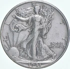 XF/AU 1941 Walking Liberty Half Dollar Polished 90% Silver *8686