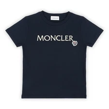 Moncler Kids Infante Embroidered Logo T-Shirt (Navy) 8C00006 83907 778 114310703