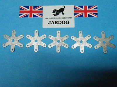 QUIBIS 5 Pc Solder Earth Tag 6 way star 0.76mm Rolls Royce Brass Hot Tin 9g GT19