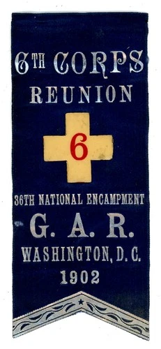 G.A.R. - Grand Army of the Republic – GAR Sixth Corps 1902 Reunion Badge
