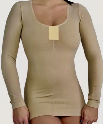 MIEDER Shirt Brustmieder Korsett Bauchweg haut beige Taillenmieder S M Shape
