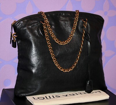 Louis Vuitton Boudoir Lockit Chain Soft Sided Tote Bag Black