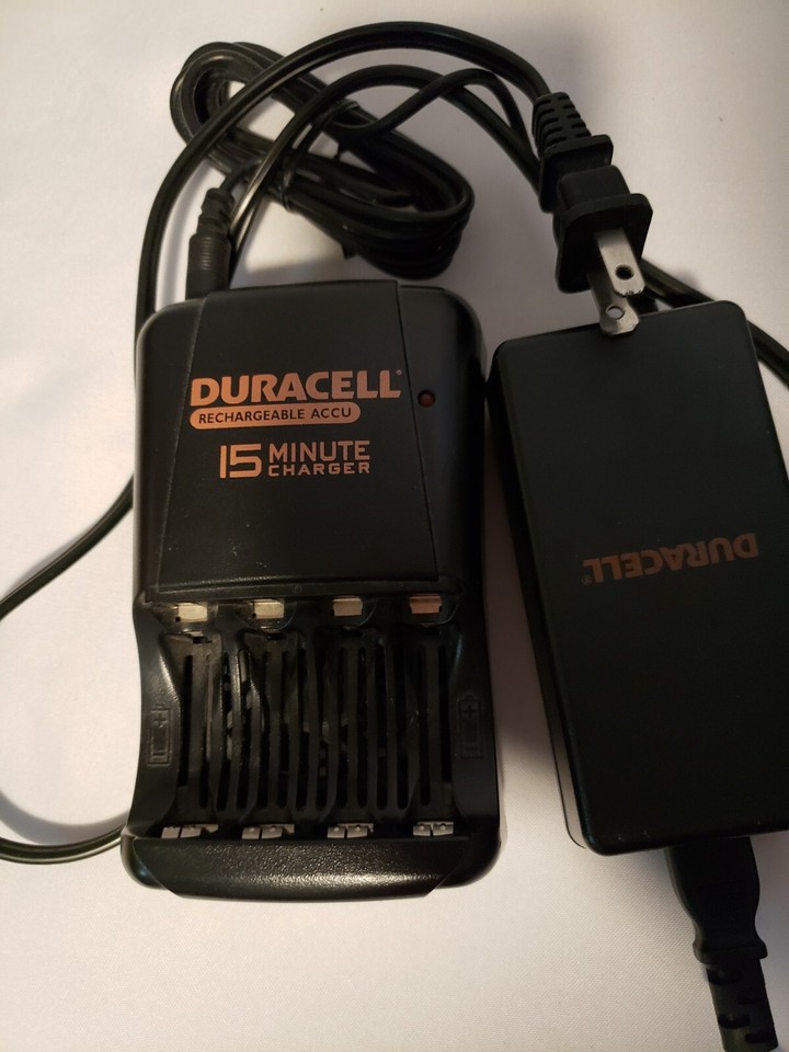 Duracell Rechargeable 15 Minute Charger NiMH Battery w/ Power Adapter CEF15NC eBay