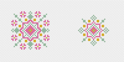 Geometrische Blume Kreuzstich Untersetzer Kit oder Muster - von Florashell