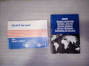 Fiat 1981 Owners Manual X1/9 Five Speed Original and Service Station Guide 1980 | eBay