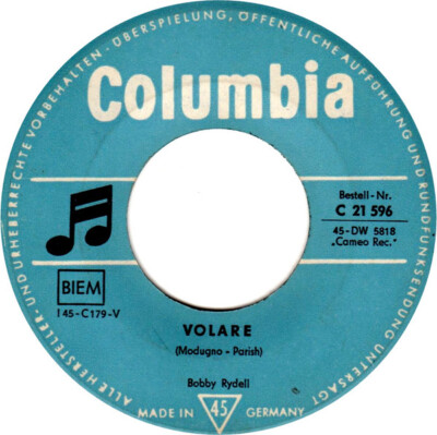 Bobby Rydell - Volare (7'', Single, Mono)