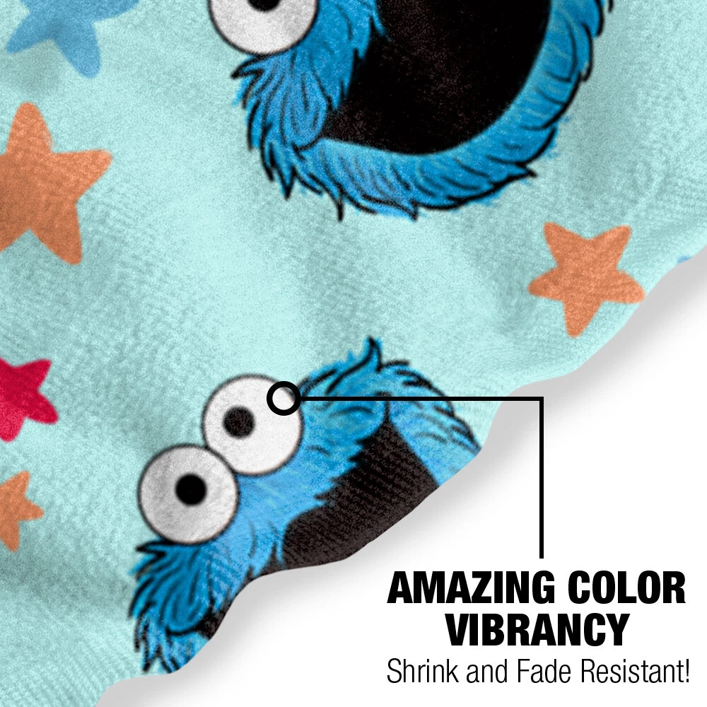Sesame Street Cookie Pattern Officially Licensed Beach Towel 30"x60"