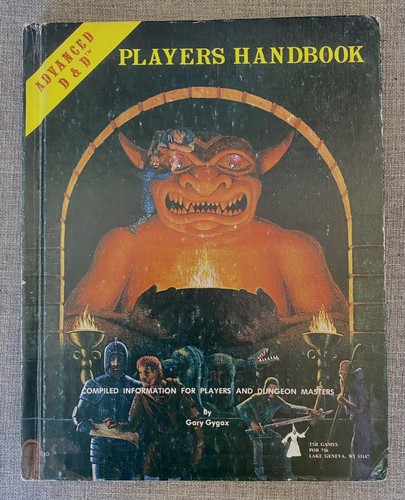 Advanced D &amp; D Players Handbook, 1979 Dungeons &amp; Dragons 1st Edition ...