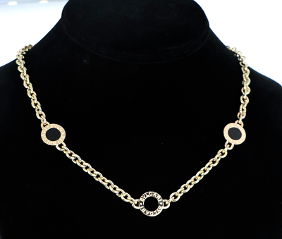 Bulgari ロゴ入り ネックレス ゴールド ブラック s-l400.png