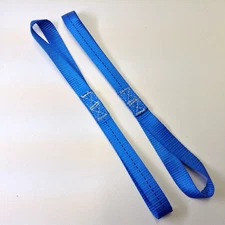 16" Blue Soft Loop Tie Down Straps 2pk