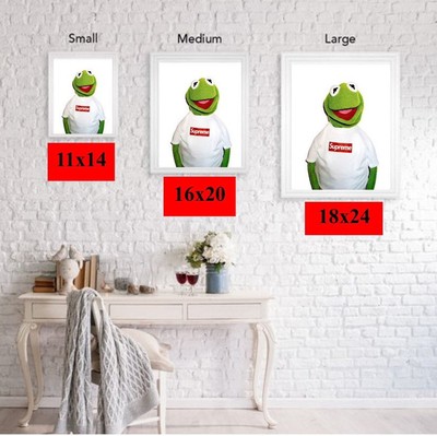 supreme kermit poster framed