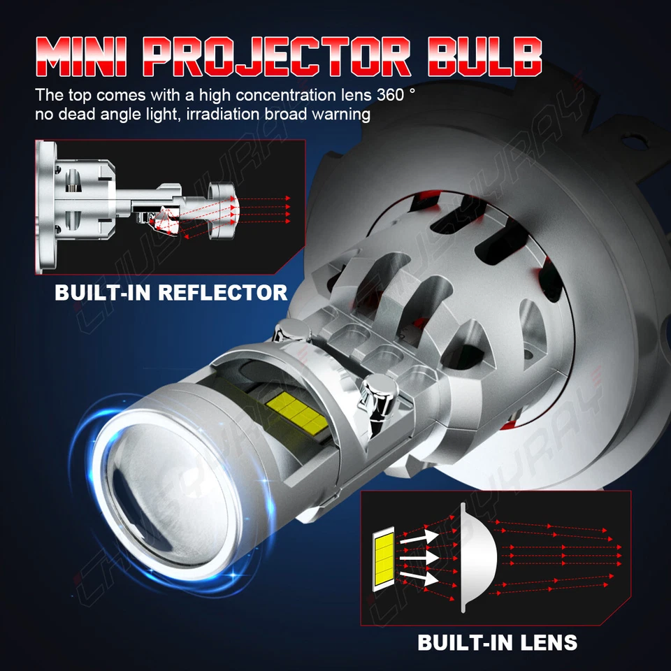 Faro LED Coronado haz alto/bajo 2*H4 9003 bombillas para Freightliner 108SD 114SD Foto 4 de 4