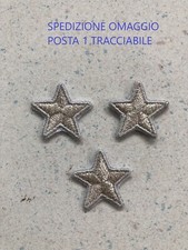 PATCH PZ 3 STELLINE RICAMATE ARGENTO CM 2 TERMOADESIVE