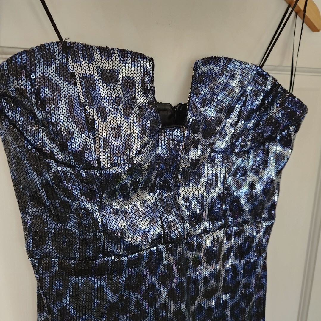 blue leopard print dress zara Zara Leopard Print Dress – SB Dress Hire main image 0