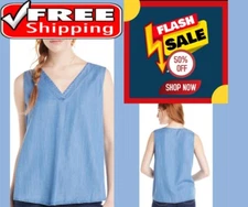 Time and Tru Women's size 2XL 20 Woven Tank Top color Medium Wash NWT