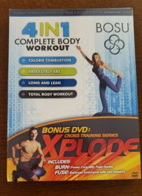 New BOSU 4 in 1 Complete Body Work Out Plus Xplode Cross Training Workout DVD 's