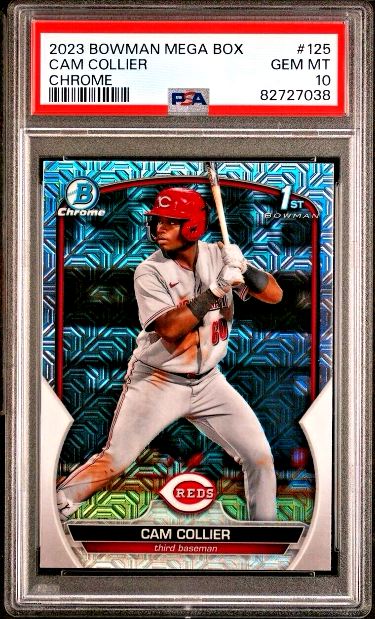 2023 Bowman Chrome 1st Prospects Mega Box Refractor Cam Collier PSA 10 Gem Mint