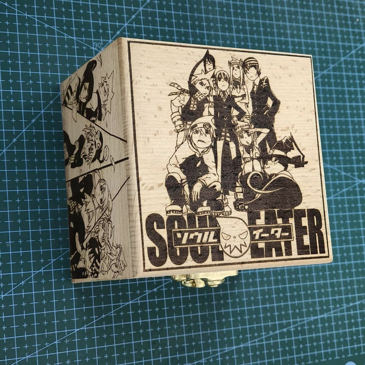 Soul Eater Anime Wooden Electronic Music Box Handmade Unique Gift