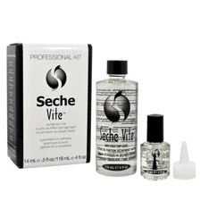 Seche Vite Dry Fast Top Coat Professional Refill Kit 4oz +0.5oz On Sale!