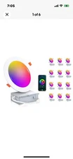 CLOUDY BAY [12 Pack] 6inch Smart WiFi LED Recessed Lighting,RGBCW Color Chang...
