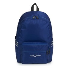 Image of BNWT FRED PERRY GRAPHIC TAPE BACKPACK, FRENCH NAVY BLUE, L4227-143, ONE SIZE.