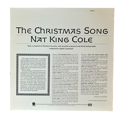Nat King Cole The Christmas Song Vinyl LP Album Capitol