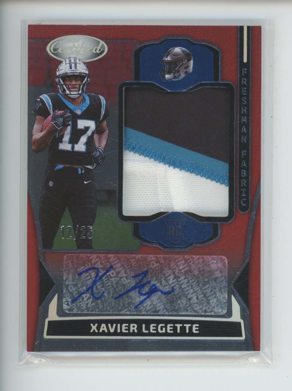 XAVIER LEGETTE AUTO JERSEY LOGO PATCH RC /25 2024 CERTIFIED FRESHMAN FABRICS RED