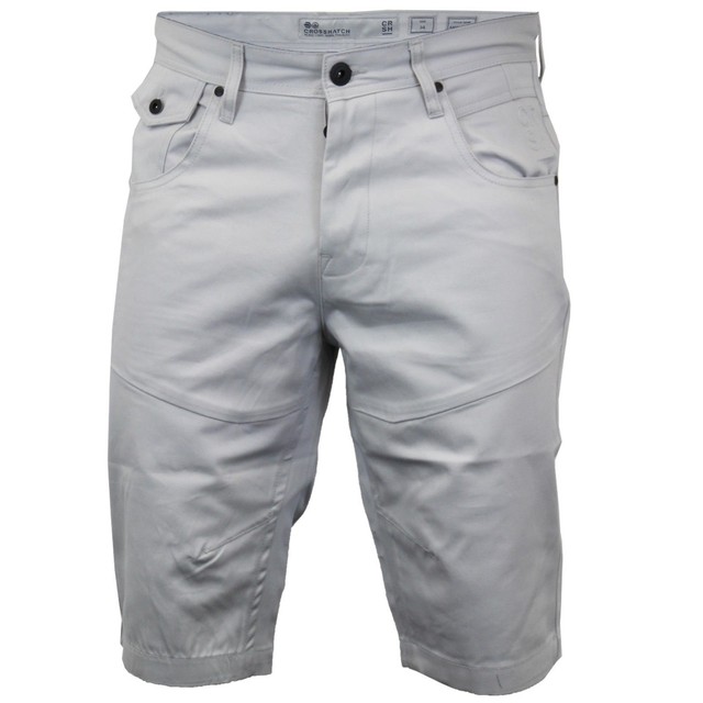 MENS CROSSHATCH SMART CHINO SHORTS AMALGA - MICROCHIP = LIGHT GREY STONE | eBay