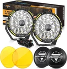 AUXBEAM 9"inch Round 360-PRO LED Work Light Pods Offroad Driving Lamps + Covers