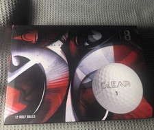 Clear Brand Tour Black Golf Balls, New 1 Dozen White
