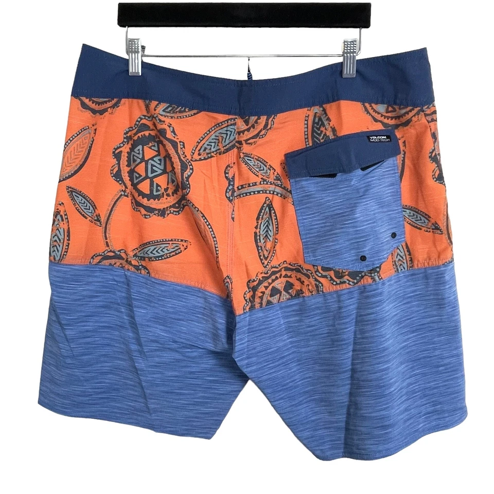 Pantalones cortos Volcom Mod-Tech para hombre talla 38 azul naranja Foto 4 de 4
