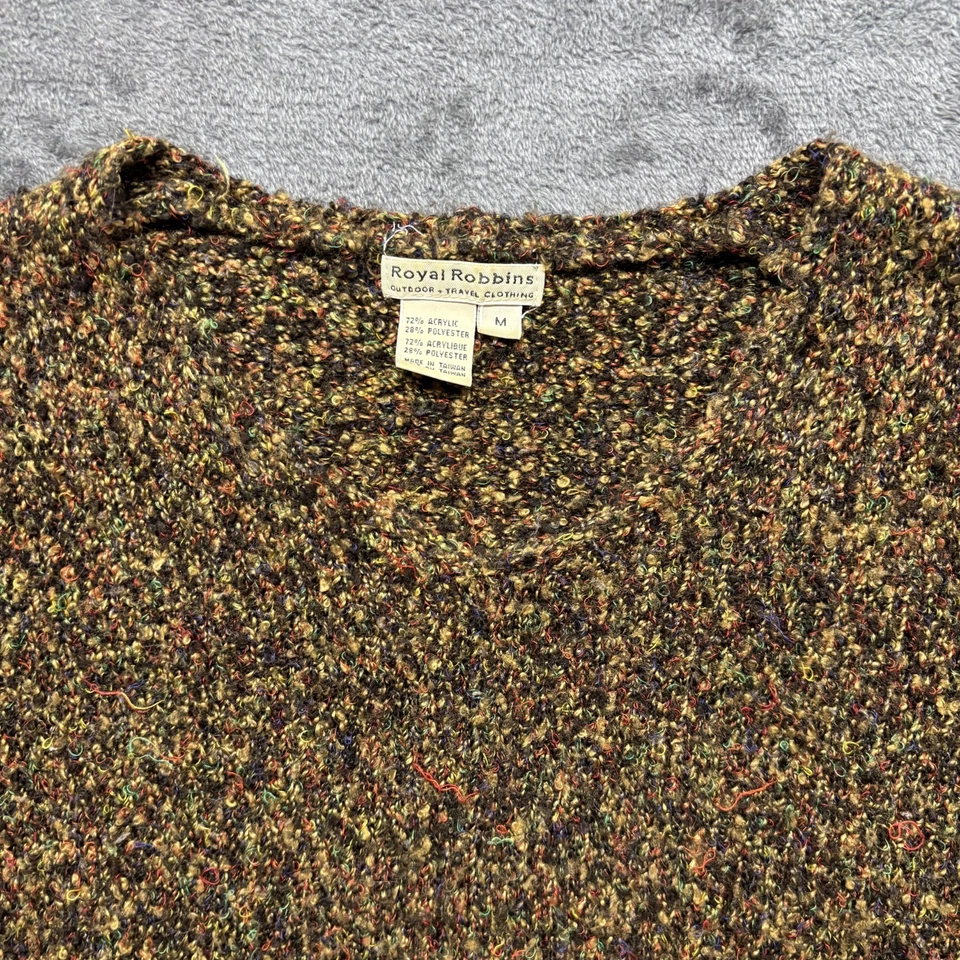 Suéter Vintage Royal Robbins Mujer Mediano Marrón Mezcla Acrílico Confeti Recortado Foto 3 de 4