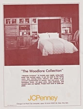 J C Penny Lancaster PA Woodlore Collection Furniture Vintage 1978 Print Ad 10"x8