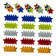 100Pcs Warning Reflective Stickers, Reflective Decals Waterproof Reflector 