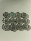 Kennedy Silver Half Dollars Coin Lot of 12 (40% Silver) See Descrip for dates