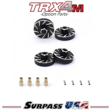 Hobby Details Traxxas 1/18 TRX-4M Brass Wheel Hex Counterweight 4pcs Set
