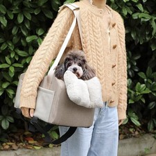 Dog Car Seat Booster Carrier Small Dogs Cats Under 8lbs NWOT Champagne Khaki