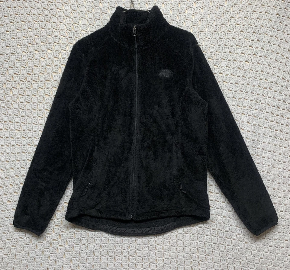 Chaqueta The North Face Osito Mujer S Negra Vellón Difuso Suéter Logo Abrigo Adulto
