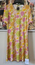 ASOS Summer Fit & Flare Soft Jersey Knit Dress Floral Multicolor Yellow Size 6
