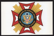Postcard - Veterans of Foreign Wars Symbol Badge Patch 
