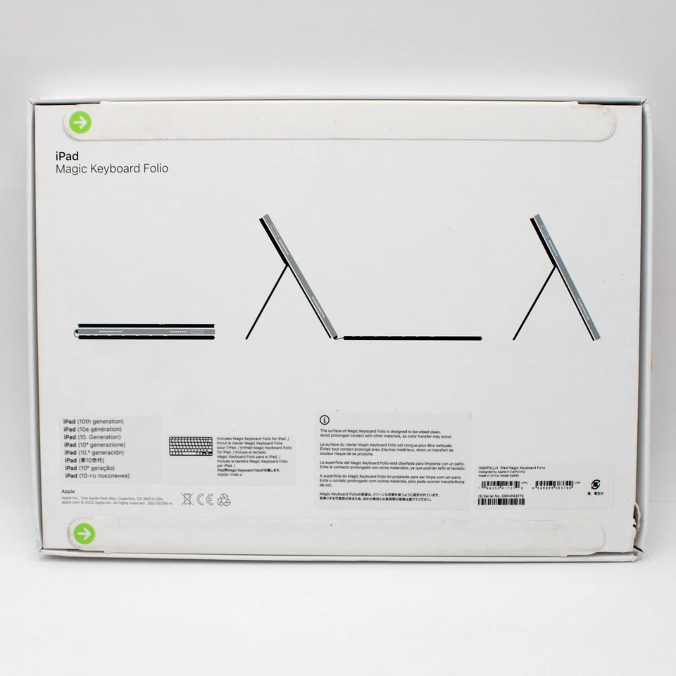 Apple Magic Keyboard Folio For Apple iPad (10th Gen) - White - A2695 - MQDP3LL/A - Image 2 of 4