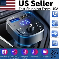 Wireless Car Bluetooth FM Transmitter   MP3 Player  USB Charger Handsfree