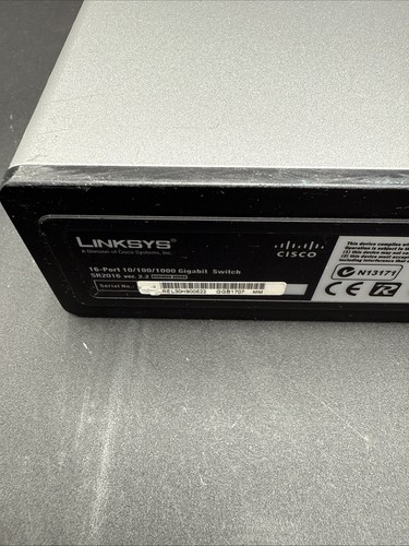 Cisco SR2016 V2.2 16-Port Unmanaged Rack-Mount Ethernet Switch - Working! - Picture 5 of 6