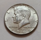 1968 D John F Kennedy Half Dollar 40% Silver 50c         (X016)