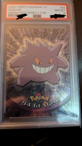 Pokemon Topps Gengar Animation Series 2 Foil #94 PSA 8