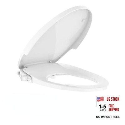 Bidet Toilet Seat for Elongated Toilet, Dual Nozzle Self elongated Single