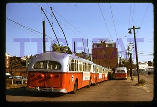 BOSTON TROLLEY BUS SLIDE: MBTA 8539 PULLMAN (1974 ORIGINAL)