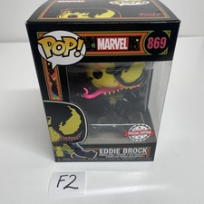 Funko Pop! Figura Vinilo Eddie Brock #869 Marvel Venom Blacklight, Abovedada