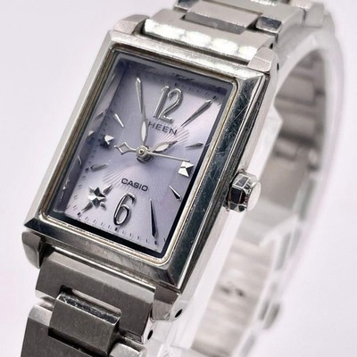 CASIO SHEEN Solar Watch, Purple Dial, Working Condition NEW