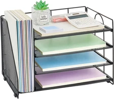 4-Tier Paper Organizer with Magazine Holder, Desk Organizers and Accessories